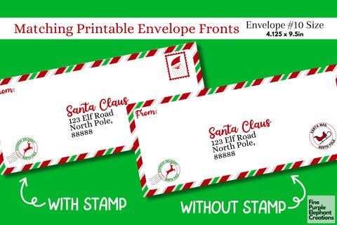 Kids Letter to Santa Claus | Christmas Printable Digital Pattern Fine Purple Elephant Creations 