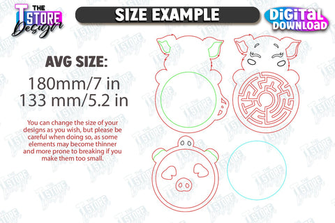 Kids Maze Game Laser Cut Bundle, Animal Puzzle Set, Kids Wooden Board Game, Labyrinth Game SVG, Cute Animals SVG SVG The T Store Design 