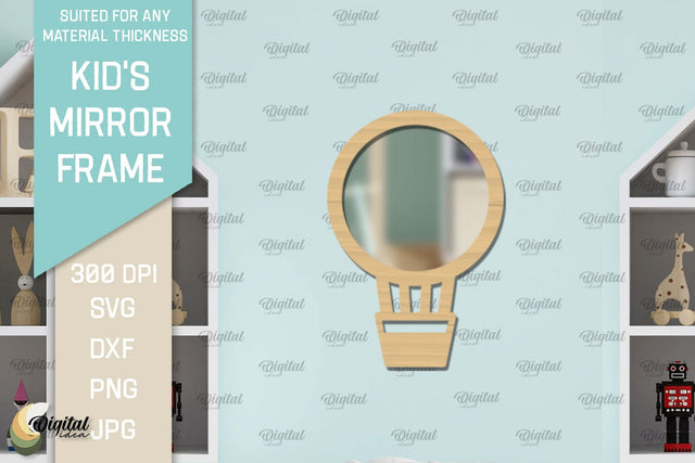 Kid's Mirror Frame SVG. Mirror Nursery Decor Laser Cut SVG Evgenyia Guschina 