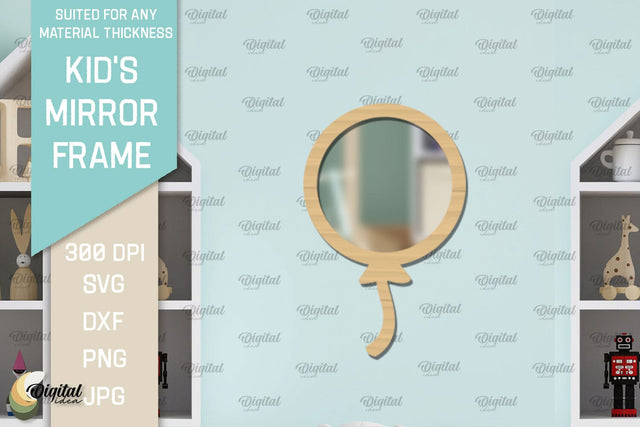 Kid's Mirror Frame SVG. Mirror Nursery Decor Laser Cut SVG Evgenyia Guschina 
