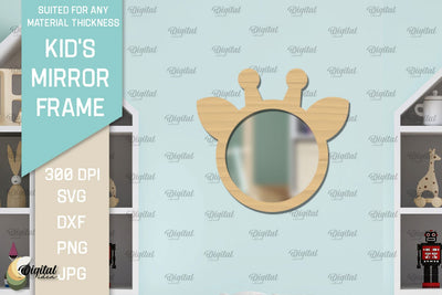 Kid's Mirror Frame SVG. Mirror Nursery Decor Laser Cut SVG Evgenyia Guschina 