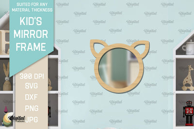 Kid's Mirror Frame SVG. Mirror Nursery Decor Laser Cut SVG Evgenyia Guschina 