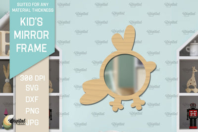 Kid's Mirror Frame SVG. Mirror Nursery Decor Laser Cut SVG Evgenyia Guschina 