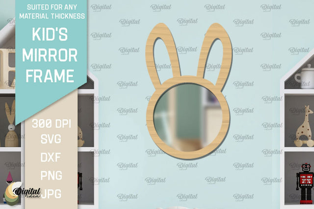 Kid's Mirror Frame SVG. Mirror Nursery Decor Laser Cut SVG Evgenyia Guschina 