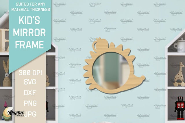 Kid's Mirror Frame SVG. Mirror Nursery Decor Laser Cut SVG Evgenyia Guschina 