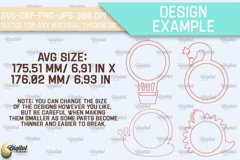 Kid's Mirror Frames Laser Cut Bundle. Mirror Nursery Decor SVG SVG Evgenyia Guschina 