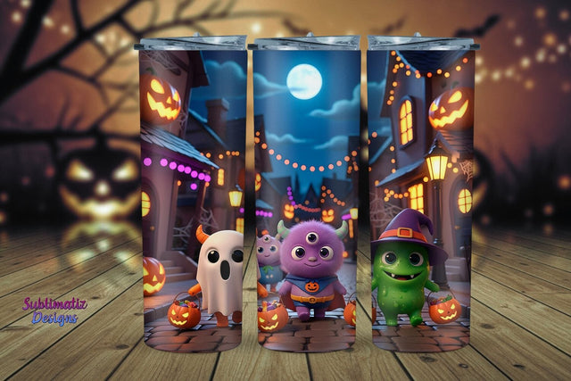 Kids Monster Party Tumbler Wrap | Halloween Tumbler Wrap for Sublimation Sublimation Sublimatiz Designs 