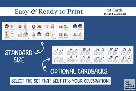 Kids Nativity Advent Calendar | Christmas Activity Cards 3D Paper Fine Purple Elephant Creations 