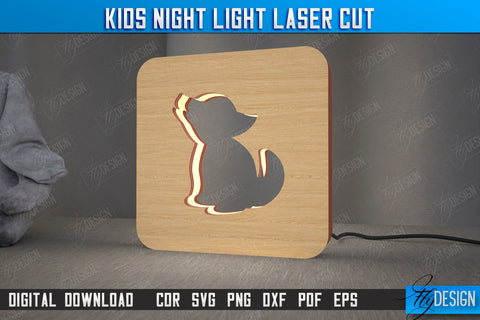 Kids Night Light Bundle | Led Night Light | Table Figurines | Animals Silhouette | CNC Files SVG Fly Design 