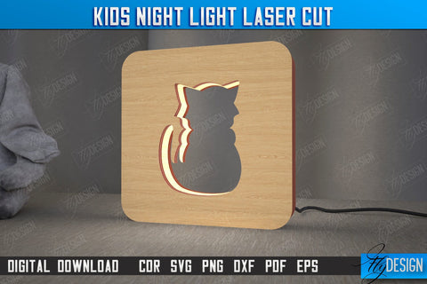 Kids Night Light Bundle | Led Night Light | Table Figurines | Animals Silhouette | CNC Files SVG Fly Design 