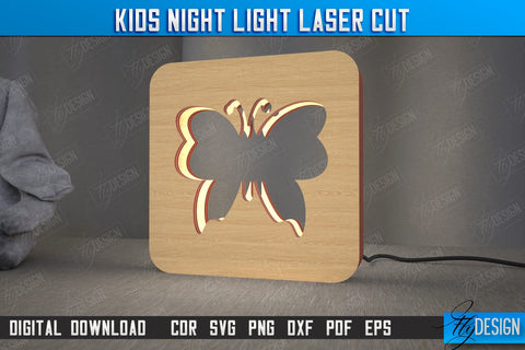 Kids Night Light Bundle | Led Night Light | Table Figurines | Animals Silhouette | CNC Files SVG Fly Design 