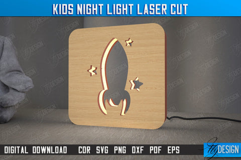 Kids Night Light Bundle | Led Night Light | Table Figurines | Animals Silhouette | CNC Files SVG Fly Design 
