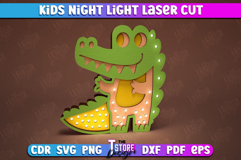 Kids Night Light Bundle | Led Night Light | Table Figurines | Animals Silhouette | CNC Files SVG The T Store Design 