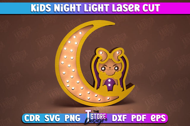 Kids Night Light | Led Night Light | Table Figurines | Animals Silhouette | CNC File SVG The T Store Design 