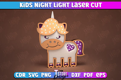 Kids Night Light | Led Night Light | Table Figurines | Animals Silhouette | CNC File SVG The T Store Design 