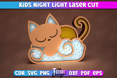 Kids Night Light | Led Night Light | Table Figurines | Animals Silhouette | CNC File SVG The T Store Design 