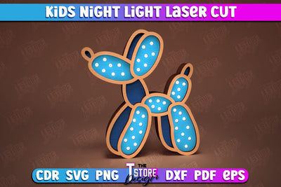 Kids Night Light | Led Night Light | Table Figurines | Animals Silhouette | CNC File SVG The T Store Design 