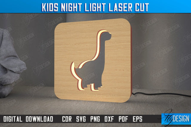 Kids Night Light | Led Night Light | Table Figurines | Dino Silhouette | CNC File SVG Fly Design 