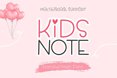 Note Design Child Kids Note - Handwritten Font - So Fontsy