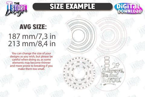 Kids Perpetual Calendar Laser Cut Bundle | Desktop Calendar | Never Ending Calendar | CNC Files SVG The T Store Design 