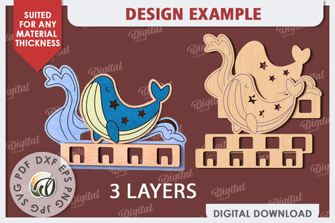 Kids Rack Laser Cut. Wooden Children's Coat Rack SVG SVG Evgenyia Guschina 