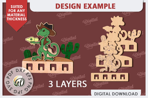 Kids Rack Laser Cut. Wooden Children's Coat Rack SVG SVG Evgenyia Guschina 