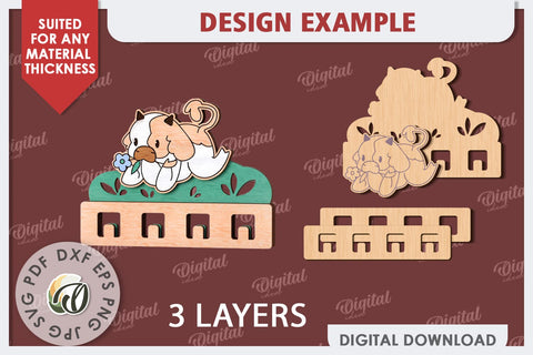 Kids Racks LaserCut Bundle. Wooden Children's Coat Racks SVG SVG Evgenyia Guschina 