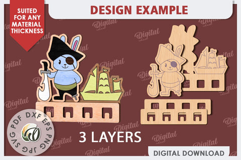 Kids Racks LaserCut Bundle. Wooden Children's Coat Racks SVG SVG Evgenyia Guschina 