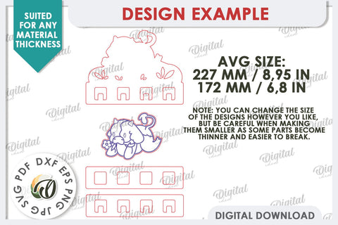 Kids Racks LaserCut Bundle. Wooden Children's Coat Racks SVG SVG Evgenyia Guschina 