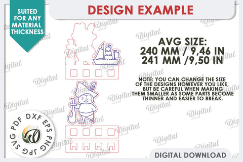 Kids Racks LaserCut Bundle. Wooden Children's Coat Racks SVG SVG Evgenyia Guschina 