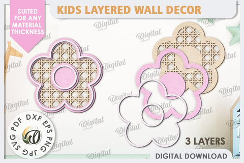 Kids Room Wall Decor Laser Cut. Baby Room SVG. Flower SVG SVG Evgenyia Guschina 