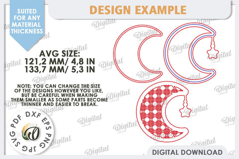 Kids Room Wall Decor Laser Cut. Baby Room SVG. Moon SVG SVG Evgenyia Guschina 