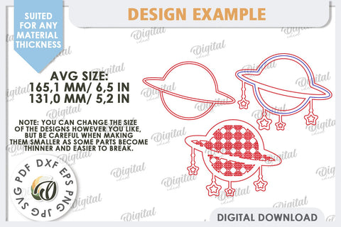 Kids Room Wall Decor Laser Cut. Baby Room SVG. Planet SVG SVG Evgenyia Guschina 