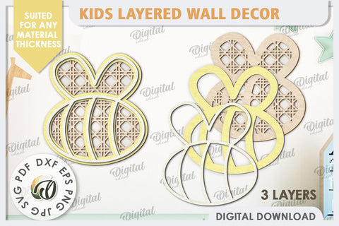 Kids Room Wall Decor Laser Cut Bundle. Baby Room SVG SVG Evgenyia Guschina 