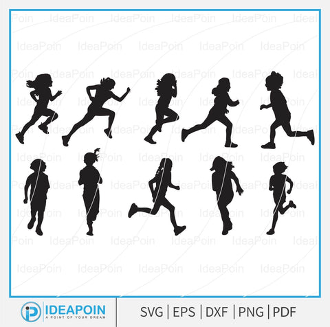 Kids running svg, Kids running silhouette, Running children svg, Sport Run Running Man Women, Running Svg, Kids running Clipart, Sports svg SVG Dinvect 