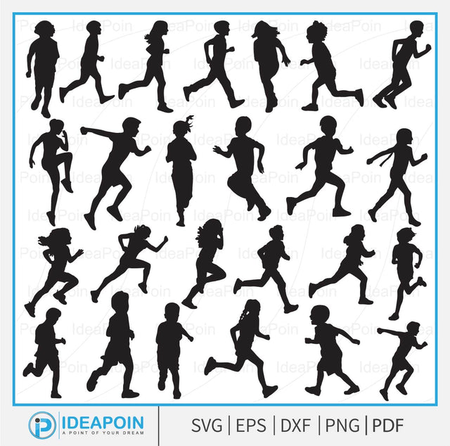 Kids running svg, Kids running silhouette, Running children svg, Sport Run Running Man Women, Running Svg, Kids running Clipart, Sports svg SVG Dinvect 
