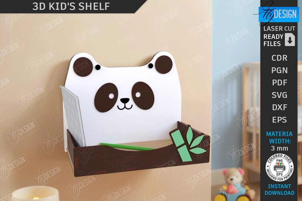 Kids Shelves Laser Cut Bundle | Rack Template | Nursery Décor | Wall ...