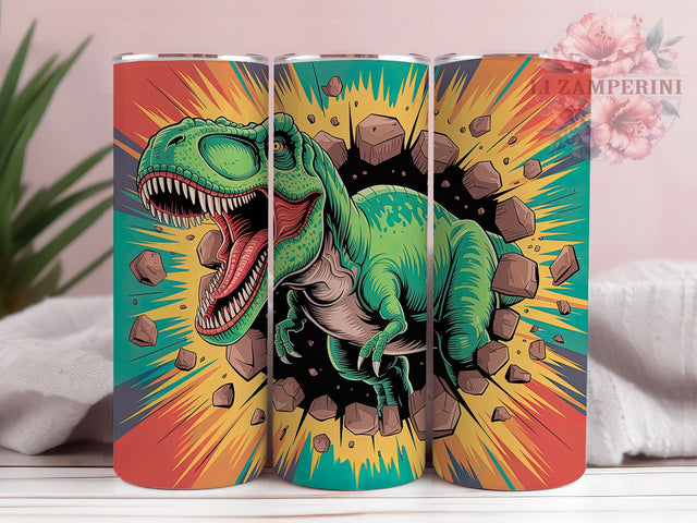Kids T-Rex Dinosaur Tumbler, T-Rex Cup Design, 3D Dino Drinkware, Jurassic Child Mug, Boys Dino Gift, Prehistoric Tumbler Wrap, Fun Dino Cup Sublimation Li Zamperini 