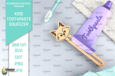 Kids Toothpaste Squeezer Laser Cut. Toothpaste Tube Squeezer SVG Evgenyia Guschina 