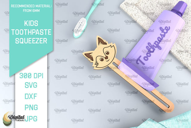Kids Toothpaste Squeezer Laser Cut. Toothpaste Tube Squeezer SVG Evgenyia Guschina 