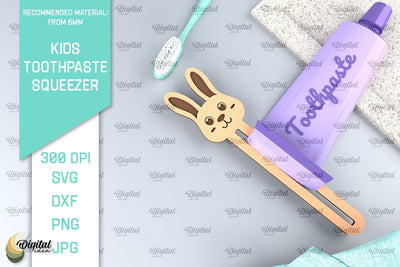 Kids Toothpaste Squeezer Laser Cut. Toothpaste Tube Squeezer SVG Evgenyia Guschina 