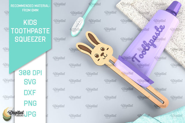Kids Toothpaste Squeezer Laser Cut. Toothpaste Tube Squeezer SVG Evgenyia Guschina 