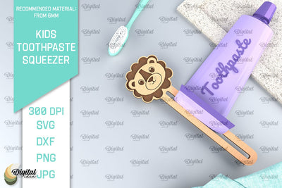 Kids Toothpaste Squeezer Laser Cut. Toothpaste Tube Squeezer SVG Evgenyia Guschina 