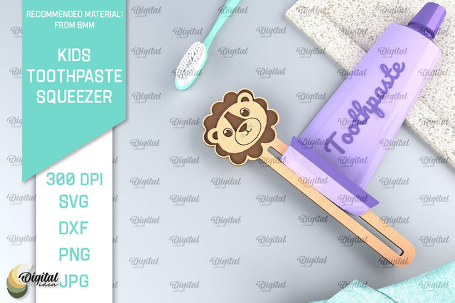 Kids Toothpaste Squeezer Laser Cut. Toothpaste Tube Squeezer SVG Evgenyia Guschina 