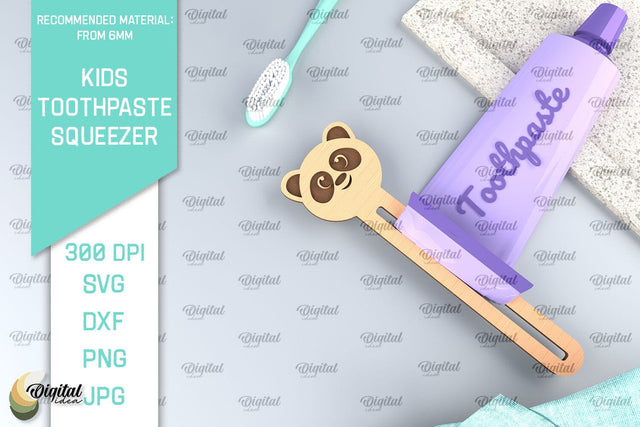 Kids Toothpaste Squeezer Laser Cut. Toothpaste Tube Squeezer SVG Evgenyia Guschina 