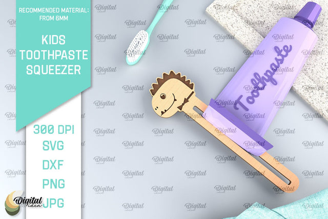 Kids Toothpaste Squeezer Laser Cut. Toothpaste Tube Squeezer SVG Evgenyia Guschina 