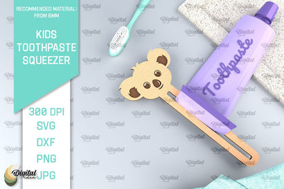 Kids Toothpaste Squeezer Laser Cut. Toothpaste Tube Squeezer SVG Evgenyia Guschina 