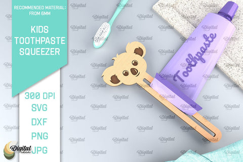 Kids Toothpaste Squeezers Laser Cut Bundle SVG Evgenyia Guschina 