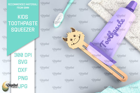 Kids Toothpaste Squeezers Laser Cut Bundle SVG Evgenyia Guschina 