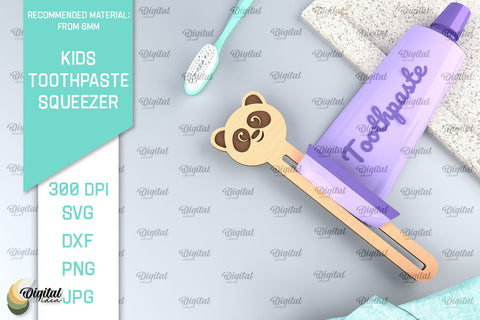 Kids Toothpaste Squeezers Laser Cut Bundle SVG Evgenyia Guschina 